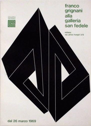 Franco Grignani alla Galleria San Fedele, Milano, 1969