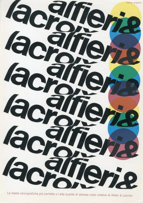 Franco Grignani, Ad for Alfieri & Lacroix, 1967