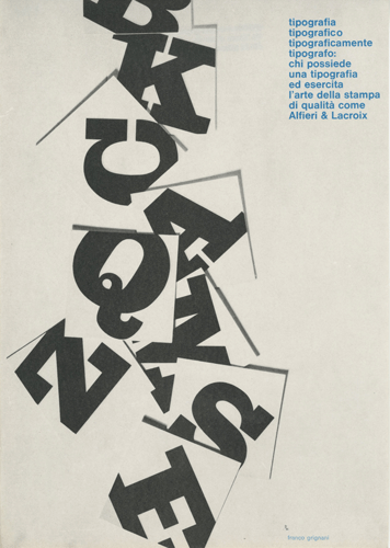 Franco Grignani, Ad for Alfieri & Lacroix, 1961
