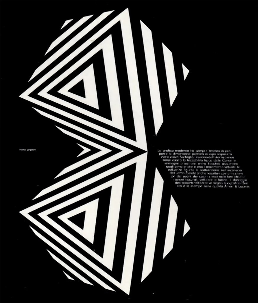 Franco Grignani, Poster for Alfieri & Lacroix, 1974