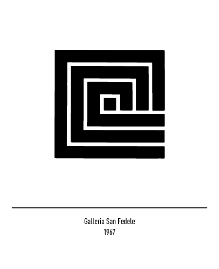 Franco Grignani, Galleria San Fedele logo, 1967