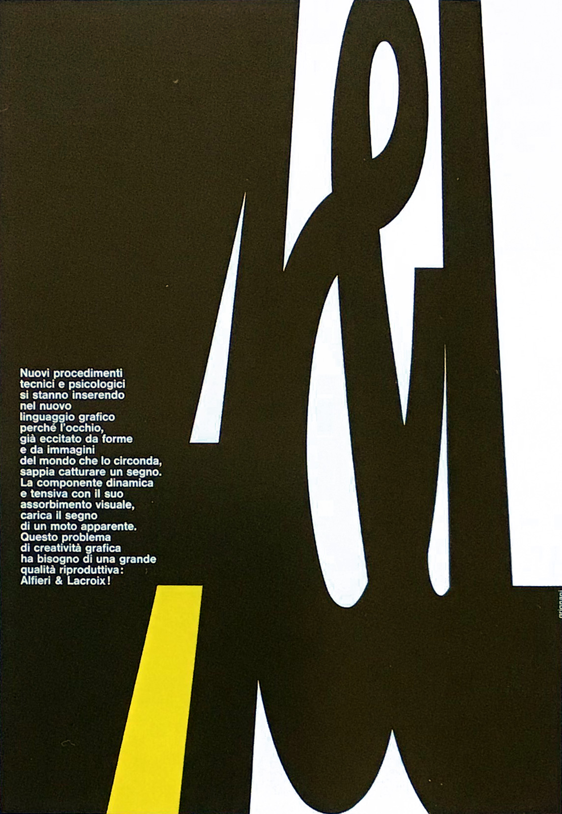 Franco Grignani, Ad for Alfieri & Lacroix, 1964