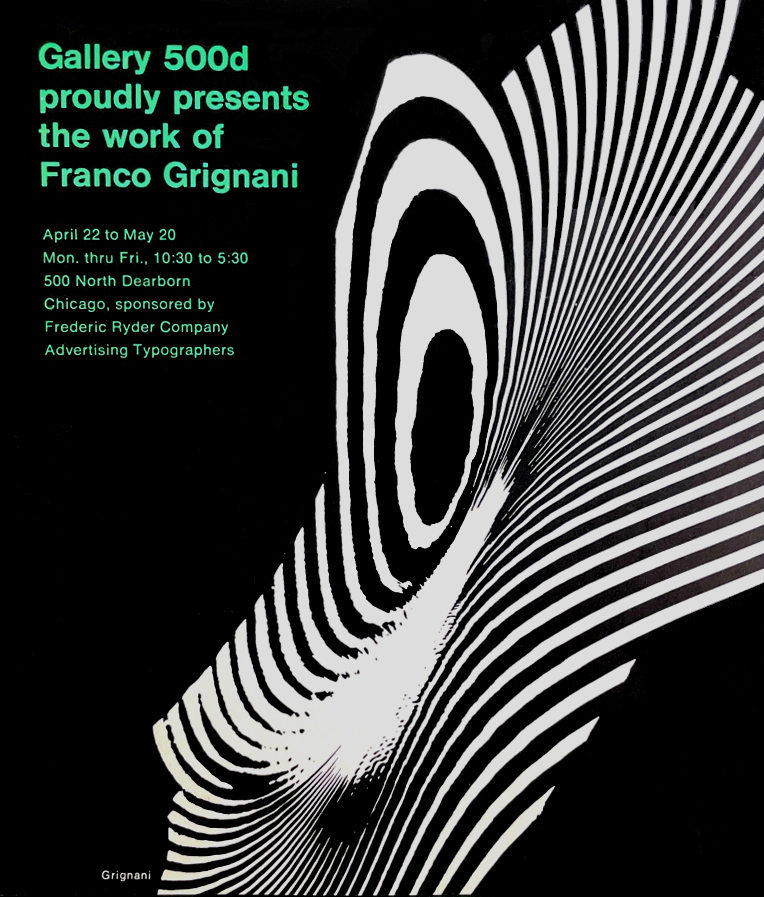 Franco Grignani, 500d Gallery, Chicago, 1966