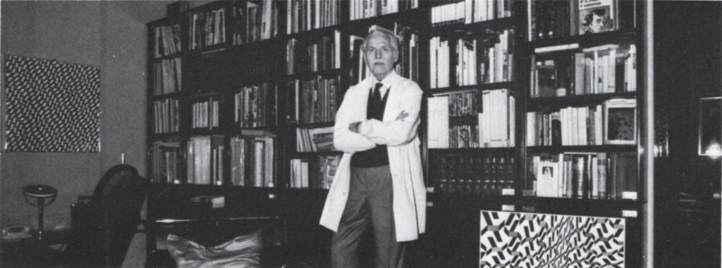 Franco Grignani at his home, 1981