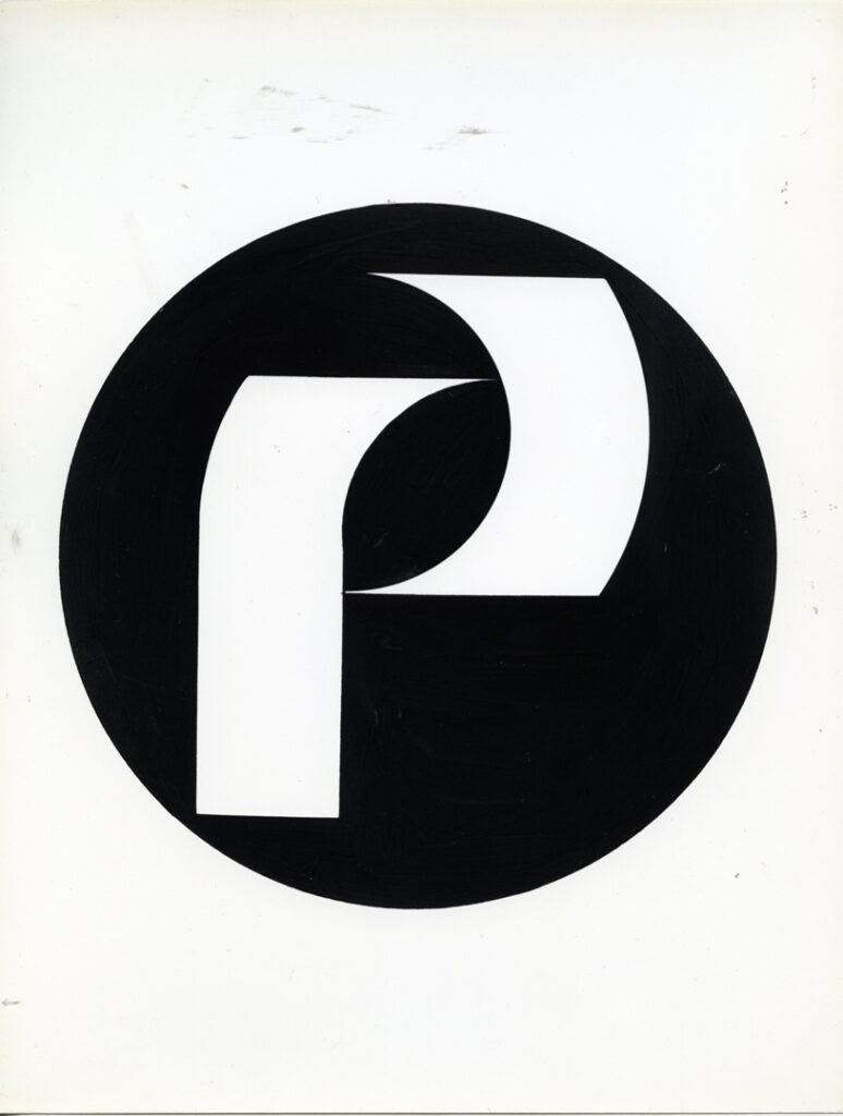 Franco Grignani, proposal for Piaggio logo, 1966