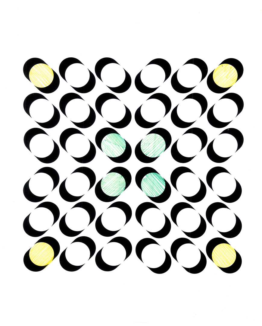 Franco Grignani, pattern for textile, 1970s