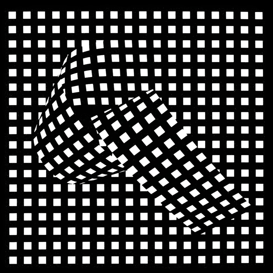 Franco Grignani, Dissociazione dal campo reticolare, 1969