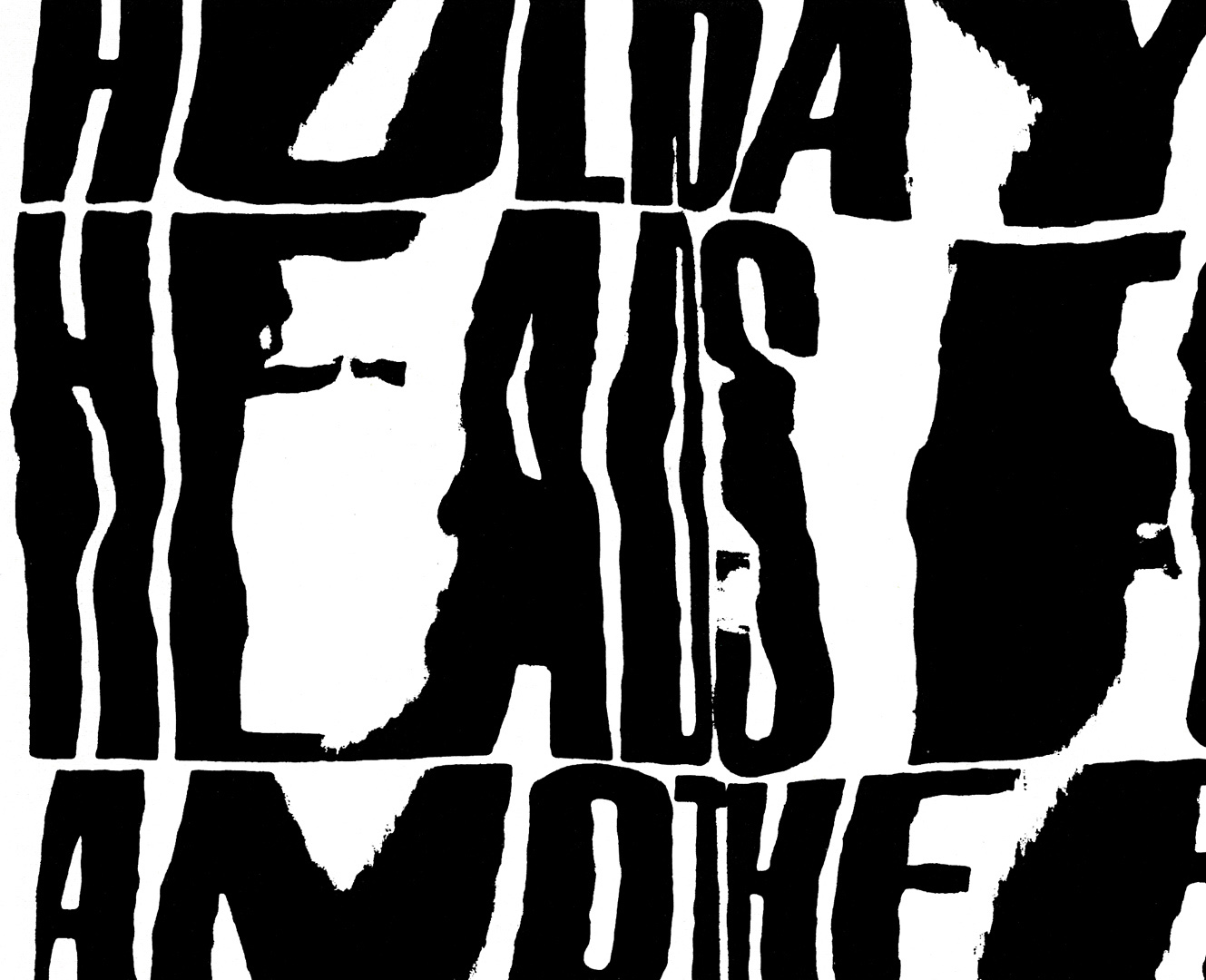 Franco Grignani, Lettering ad asta, distorto, 1954