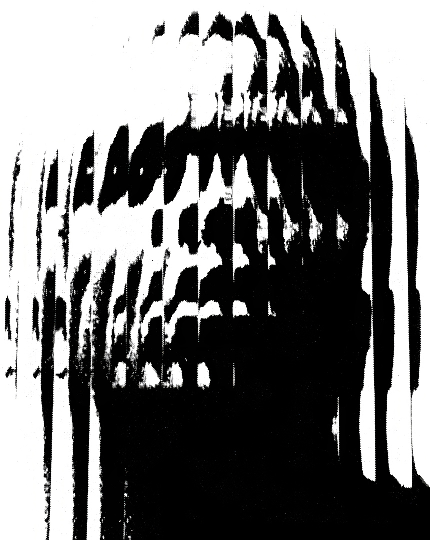 Franco Grignani, Immagine filtrata con vetro a righe bombate, 1951